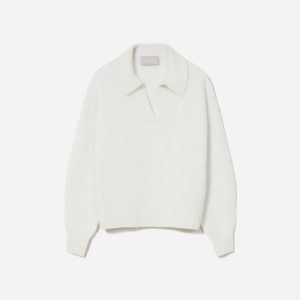 The Alpaca Waffle-Stitch Polo | Snow