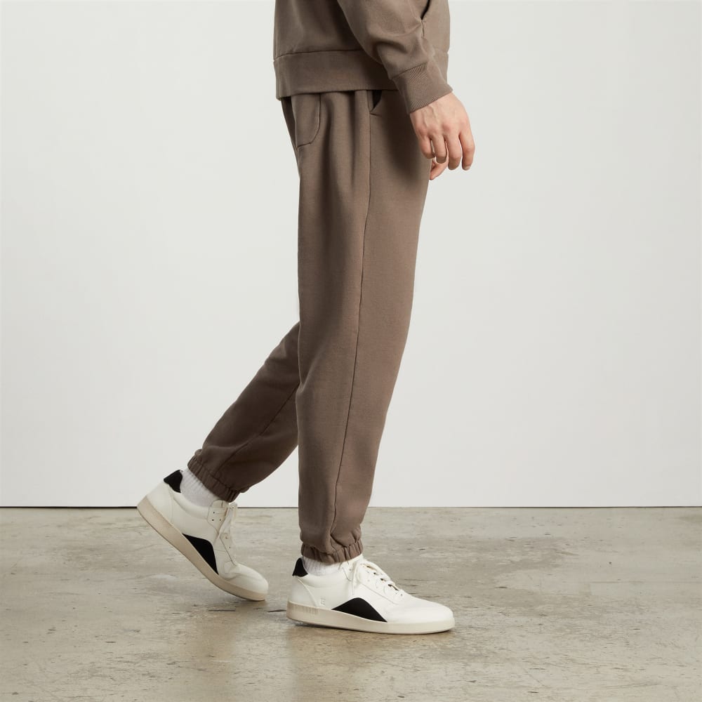 The ReLeather? Court Sneaker | Off White / Black - Image 3