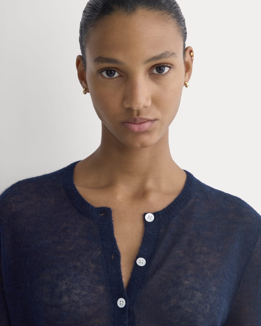 The Air Alpaca? Short-Sleeve Cardigan | Navy - Image 4