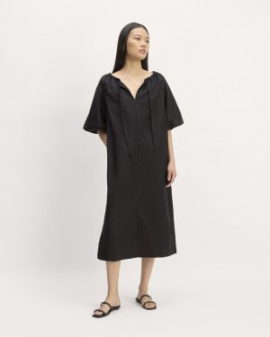 The Supima? Puff-Sleeve Dress | Black