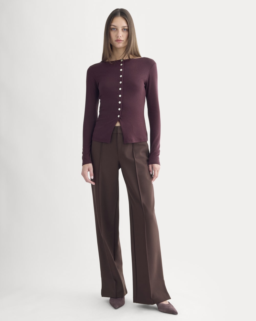 Button-Up Top in Butterluxe | Deep Plum - Image 3
