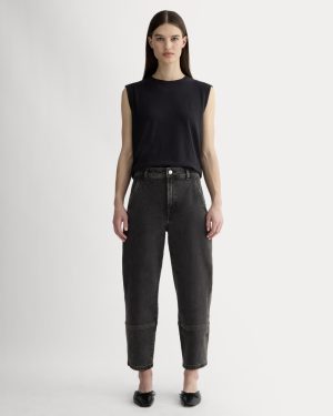 The Utility Barrel Jean | Washed Black | Regular