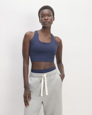 The Perform Longline Bra | Ocean Blue