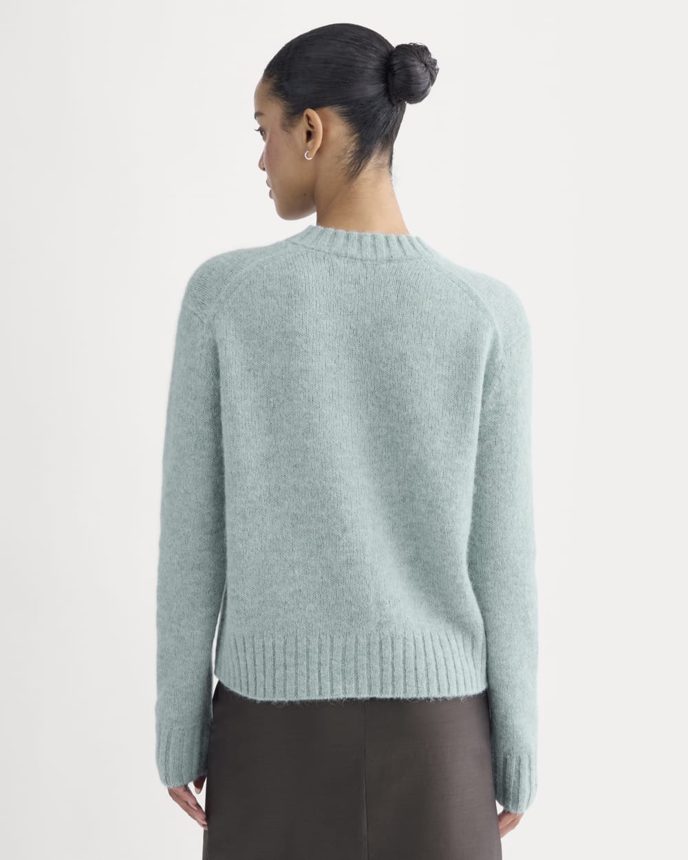 The Crew Cardigan in Alpaca | Heather Gray Mist - Image 6