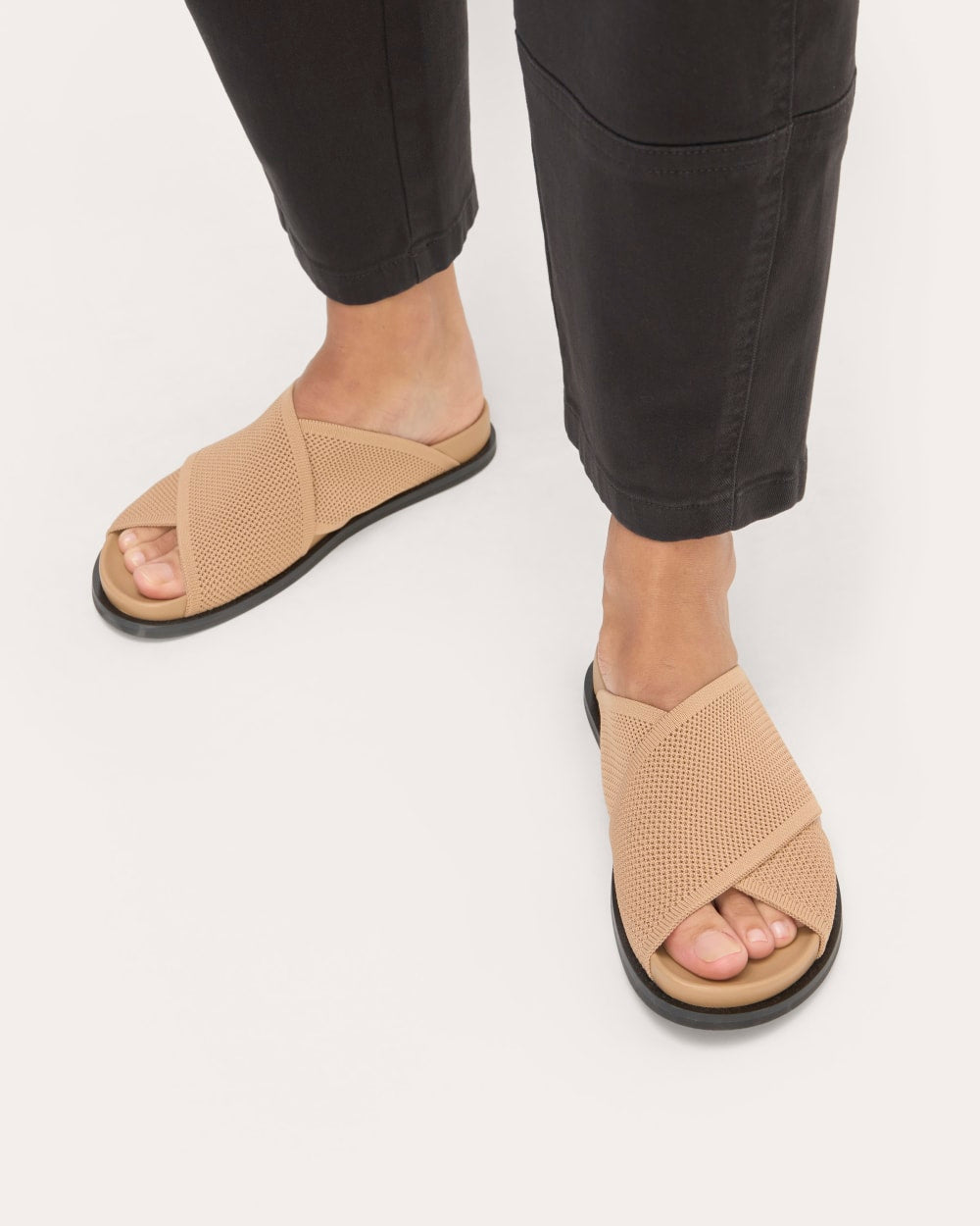 The ReKnit Form Crossover Sandal | Caramel - Image 2
