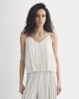Crinkle Trapeze Tank | Birch