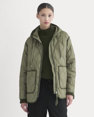 ReNew Quilted Hooded Liner | Lichen Green