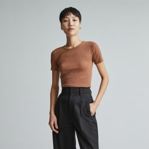 The Luxe Rib Crew | Toasted Coconut