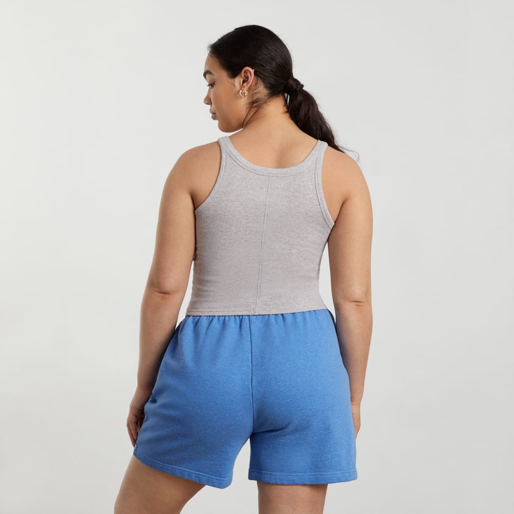The Pima Micro-Rib Short Tank | Heathered Grey - Image 3