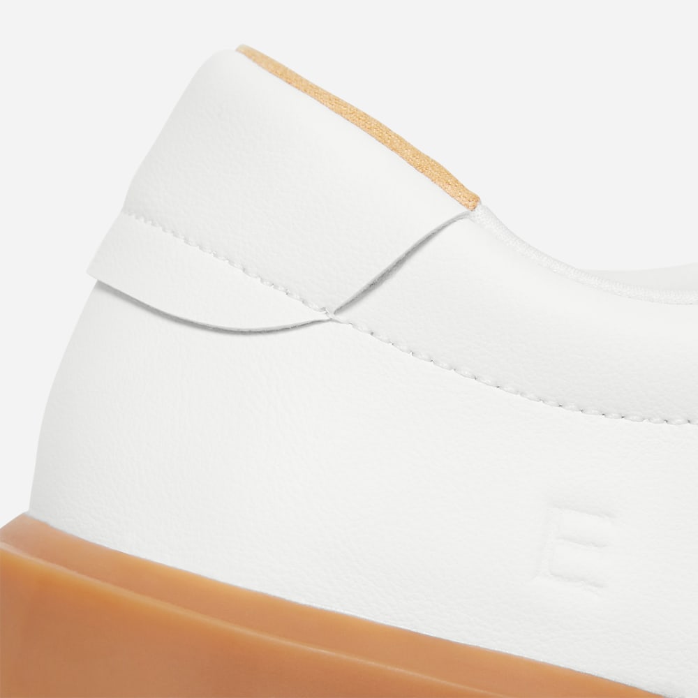 The ReLeather? Tennis Shoe | White / Gum Sole - Image 8