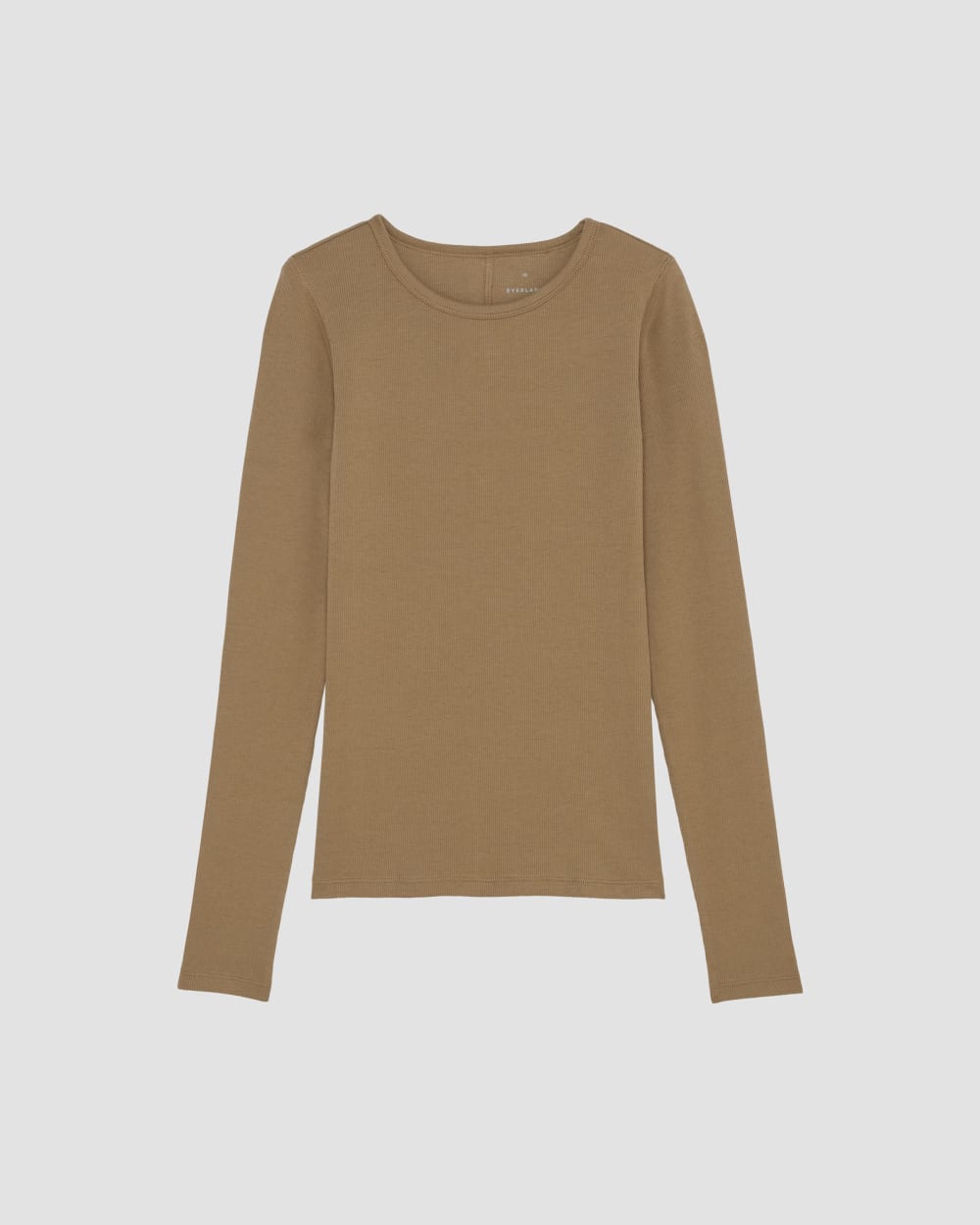 The Luxe Rib Long-Sleeve Crew | Coffee Bean - Image 2
