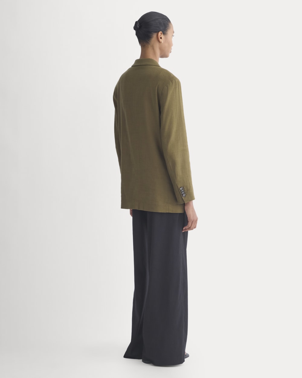 The Oversized Blazer in Stretch Linen | Beech - Image 5
