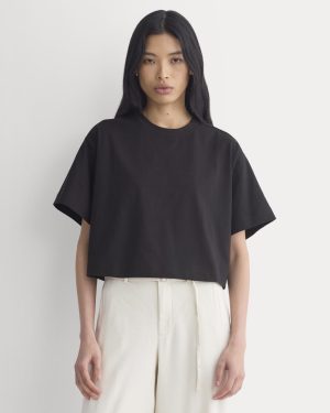 Forever Jersey Cropped Tee | Black