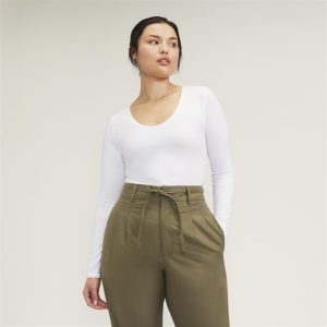The Supima® Form Ballet Neck Tee | White