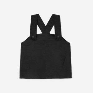 The Apron Linen Tank | Black